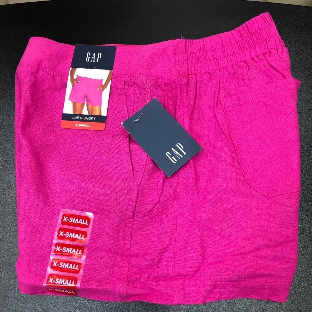 Gap‎ Ladies Linen Pull On Elastic Waistband Short XSM NWT